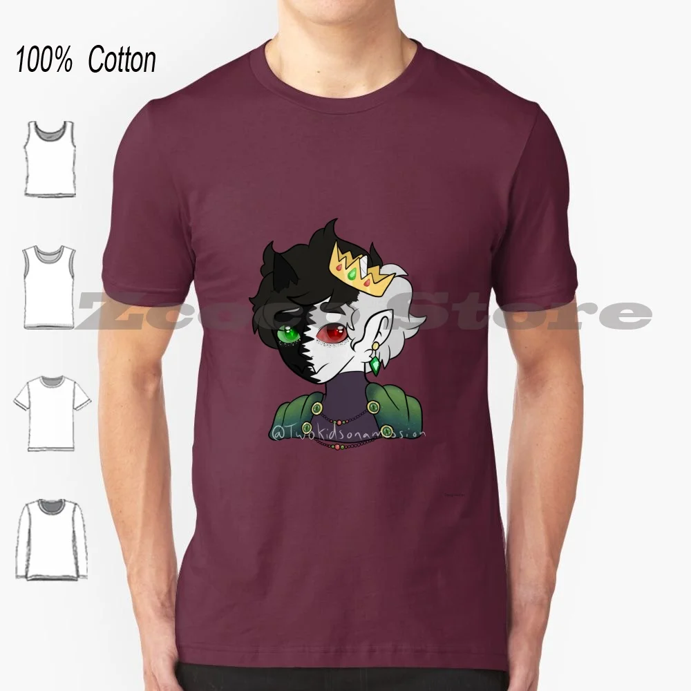 T-Shirt 100% Cotone Uomo Donna Modello Personalizzato Live Eye Enderman Ghast Prince Smp Soft Crown Emerald