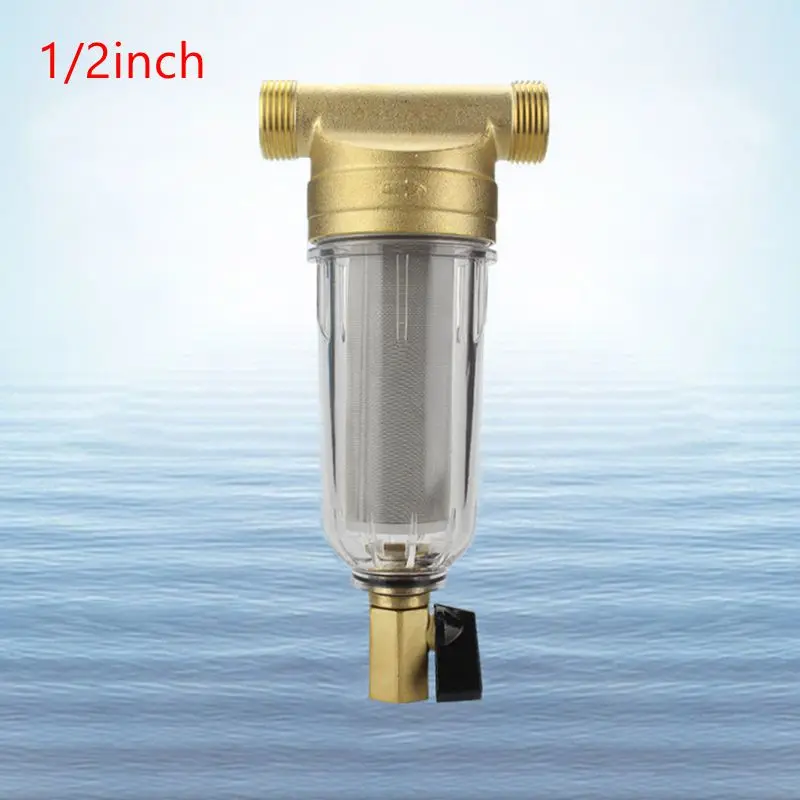 1/2inch Brass Filter with Stainless Steel Filter Mesh Tap Water Well Water Sediment Filtration Dispenser Accessories