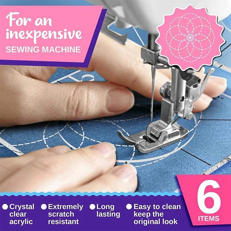 6Pcs Tailor Ruler Templates Set DIY Apparel Sewing Supplies Quilter Ruler Sewing Stencil Tool