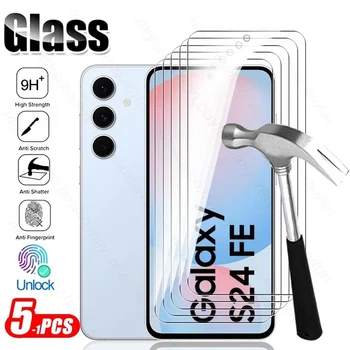 5-1 pezzi 9H Premium vetro temperato per Samsung Galaxy S24 FE 5G S24FE S25FE S25 FE protezione dello schermo del telefono pellicola HD a prova di esplosione