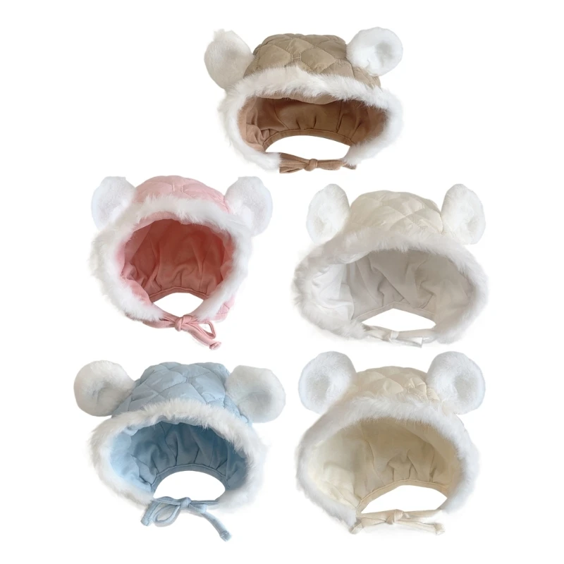 

Newborn Baby Hat for Boys Girls Autumn Winter Ear Warmmer Earflap Cap