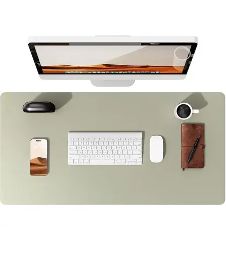 Large Mouse Pad,Office Desk Mat, Leather Desk Pad Protector, Non-Slip PU Leather Desk Blotter, Laptop Desk Pad - Image 22
