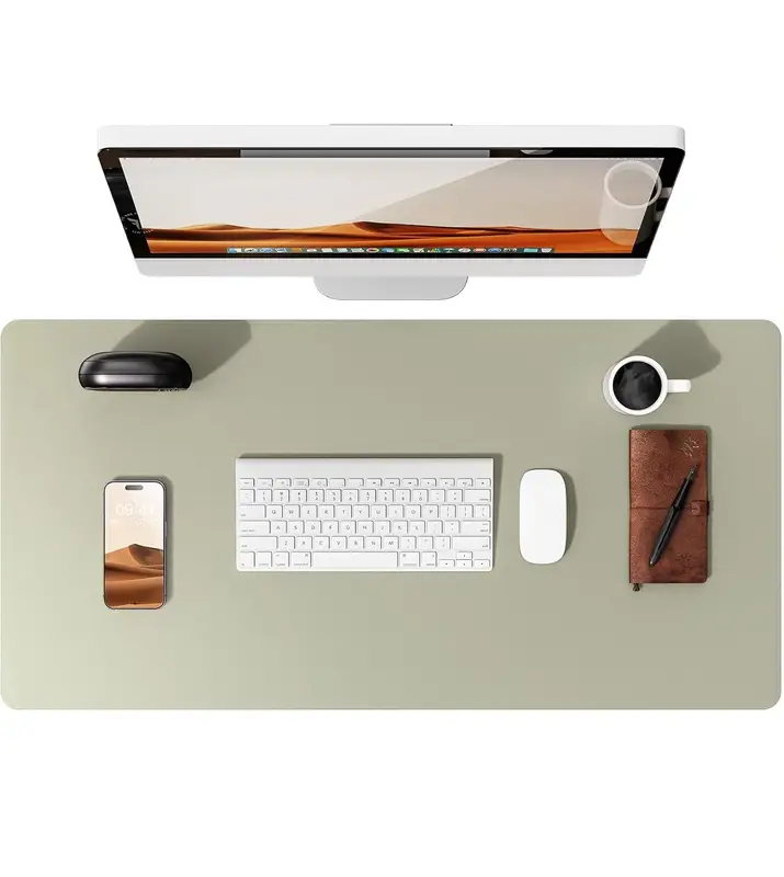 Large Mouse Pad,Office Desk Mat, Leather Desk Pad Protector, Non-Slip PU Leather Desk Blotter, Laptop Desk Pad - Image 22