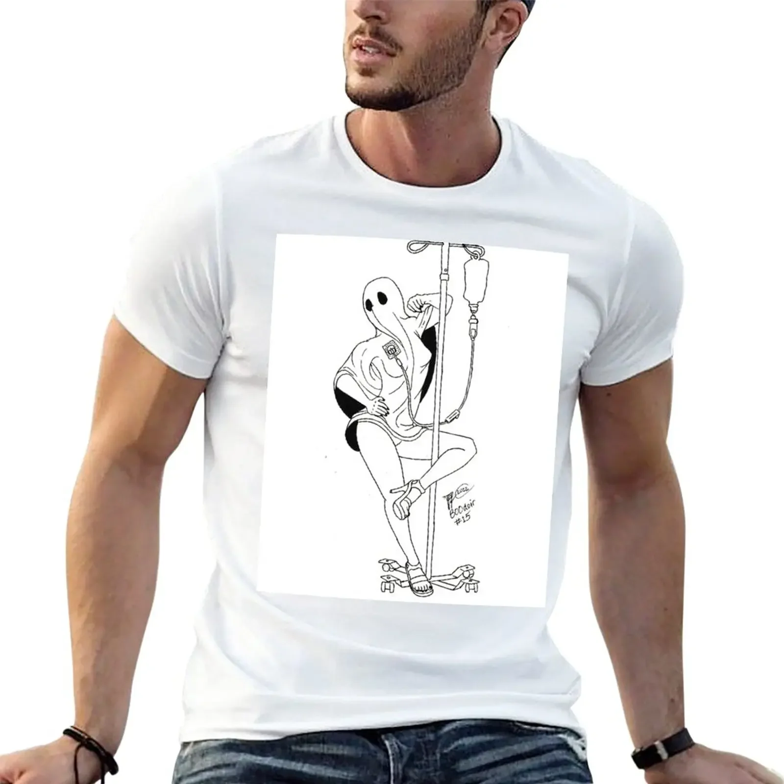 Ghost Pinup Con Picc Line T-Shirt Camicetta Customizeds Sweat Men Graphic T-Shirt