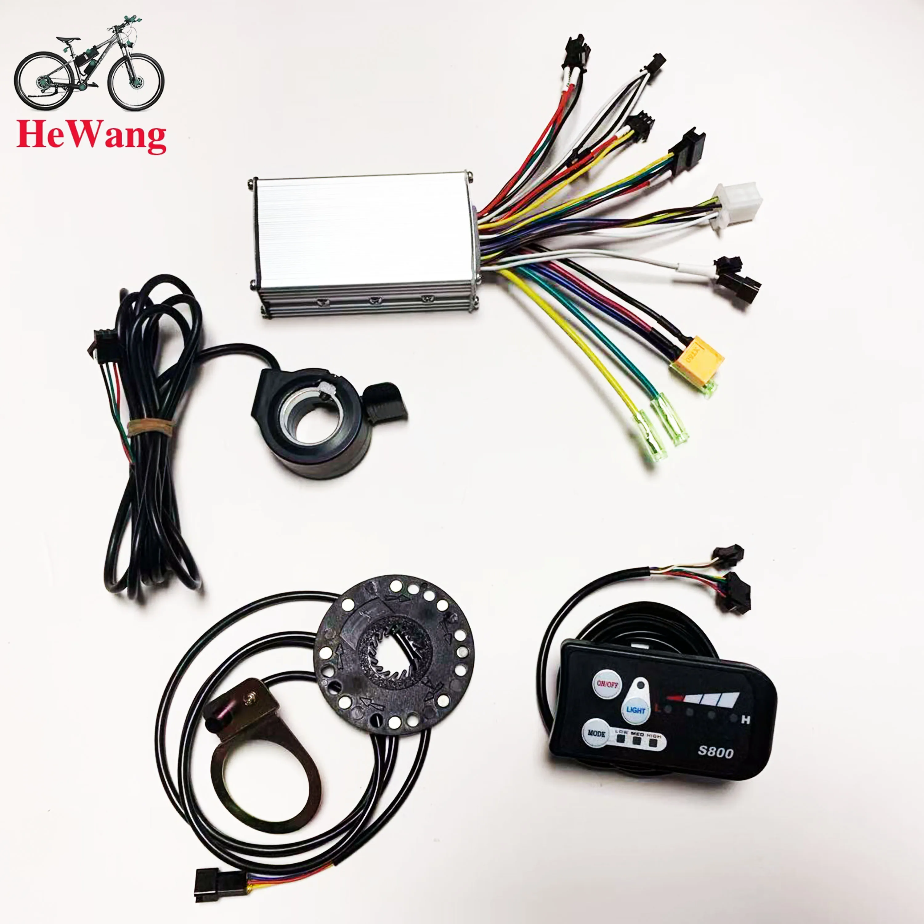 24V/36V/48V Electric bike kit: 25A sine wave controller with LED S800 instrument