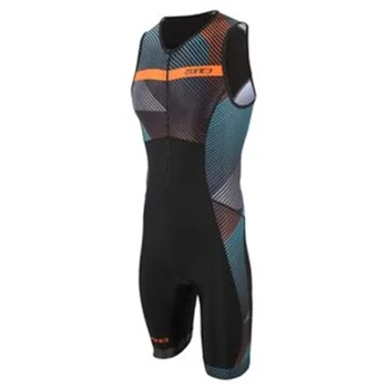 Triathlon Zone3 Men's Cycling Racing Sleeveless Swimsuit Professional Road Bike Roller Skating Suit Cycling Trisuit Bodysuit 1