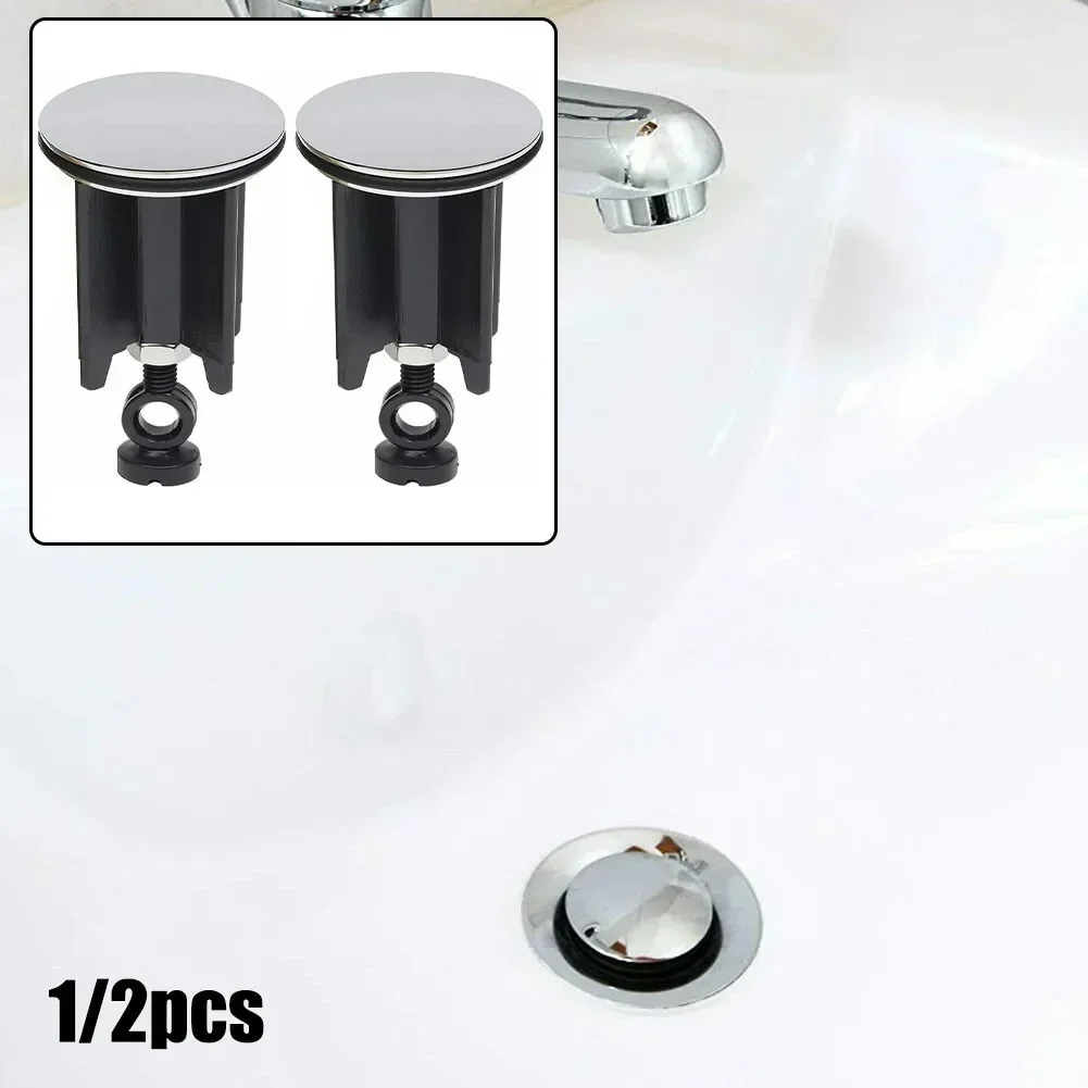 Wash Basin Plugs 1/2 PCS Universal Copper Cover Sink Bathroom 40mm Pop-Up Plug Replacement Drain Plug Bathroom Faucet Fixture bathroom sink plug washbasin drain plug basin drain stopper bathroom sink stopper