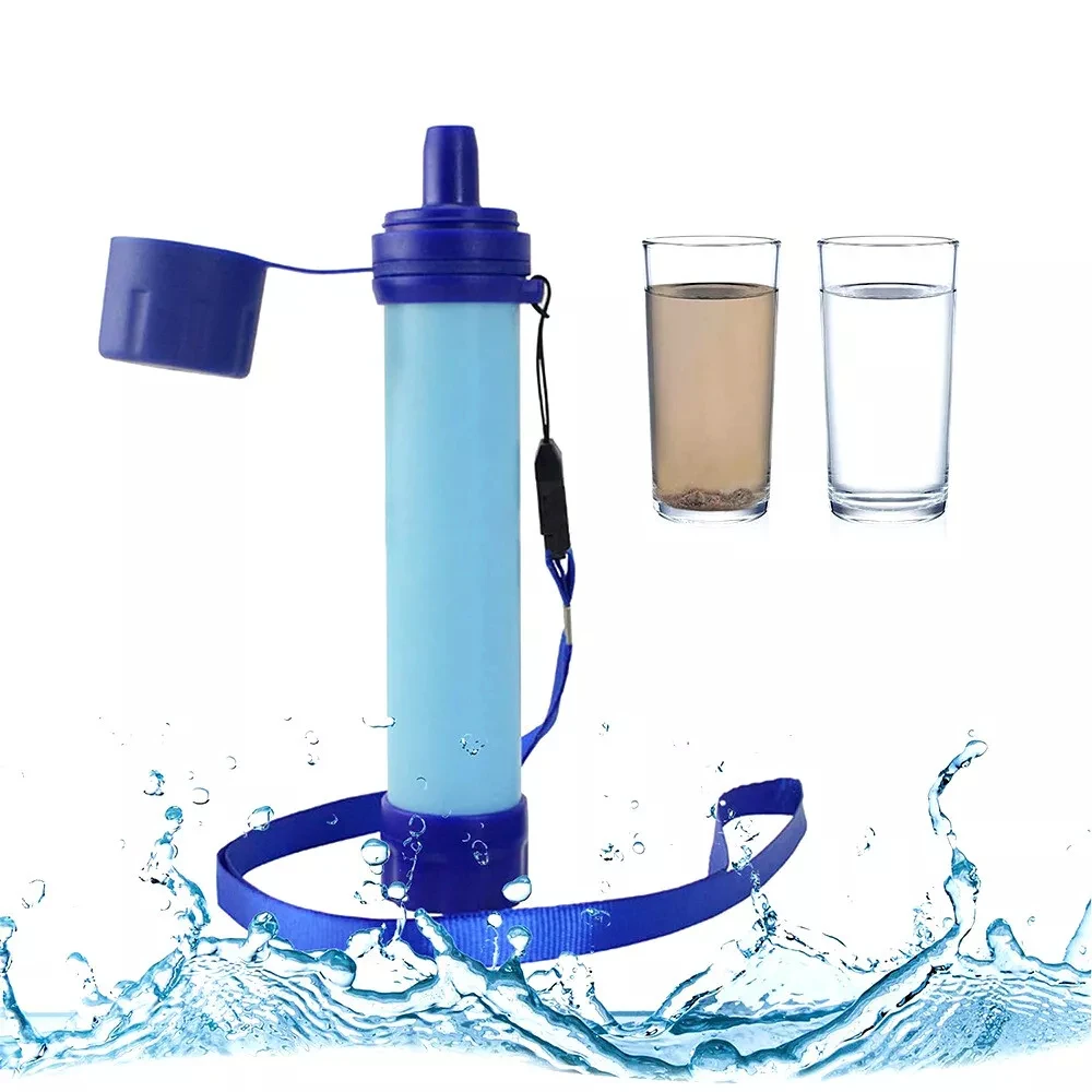 Water Purifier Outdoor Water Purifier Camping Hiking Emergency Portable Survival Purifier Water Filter Suit for Streams Lakes Outdoors Camping