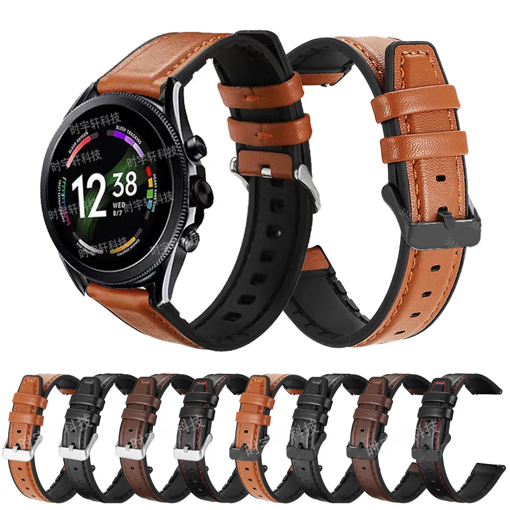 Cinturino Per Fossil Gen 6 44Mm/Wellness Smart Watch Band Bracciale In Silicone In Pelle Per Fossil Gen 5 5E/5 Lte 45Mm/5 Carlyle Correa