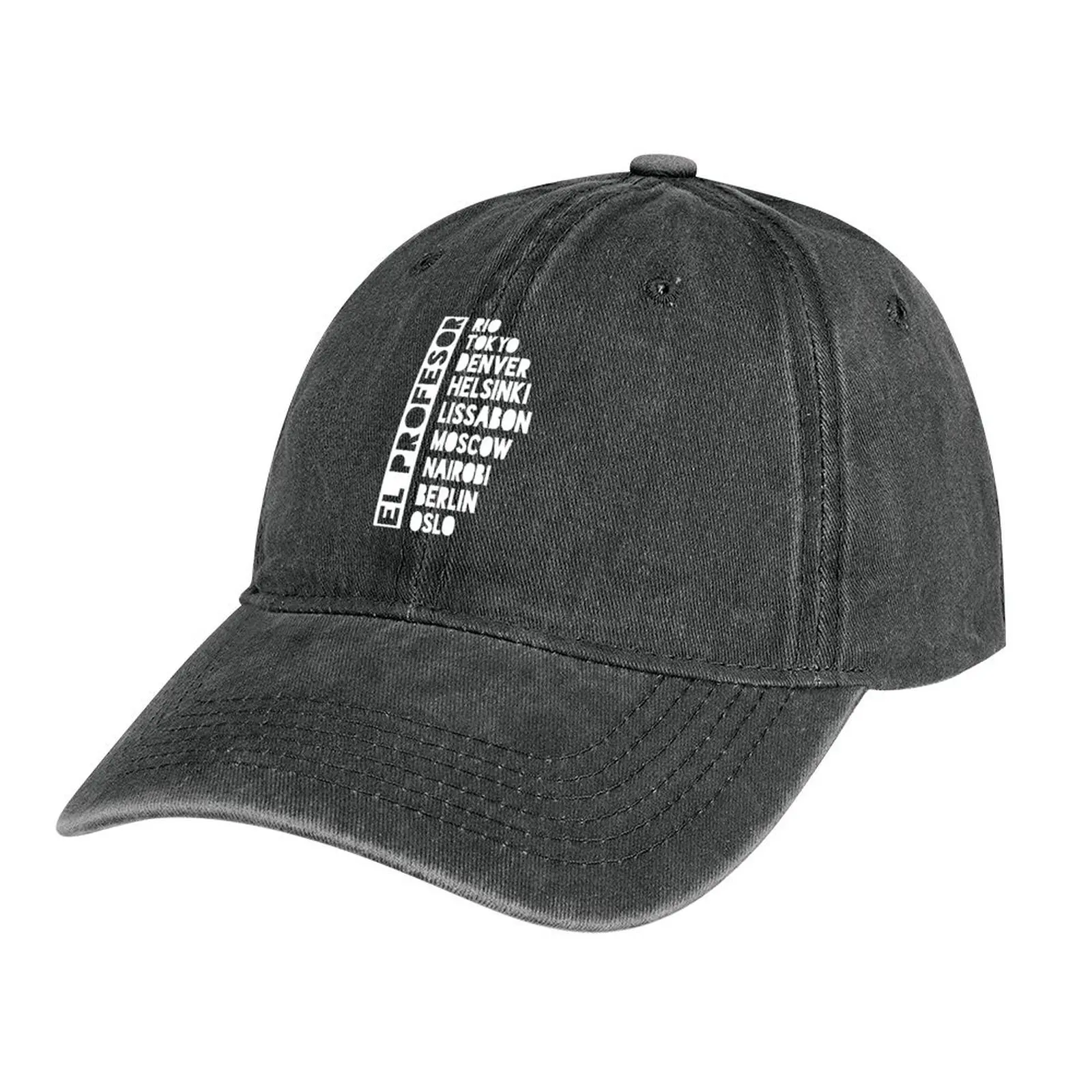 

El Profesor White Text Premium Cowboy Hat Luxury Brand Golf Hat Men Caps Women's