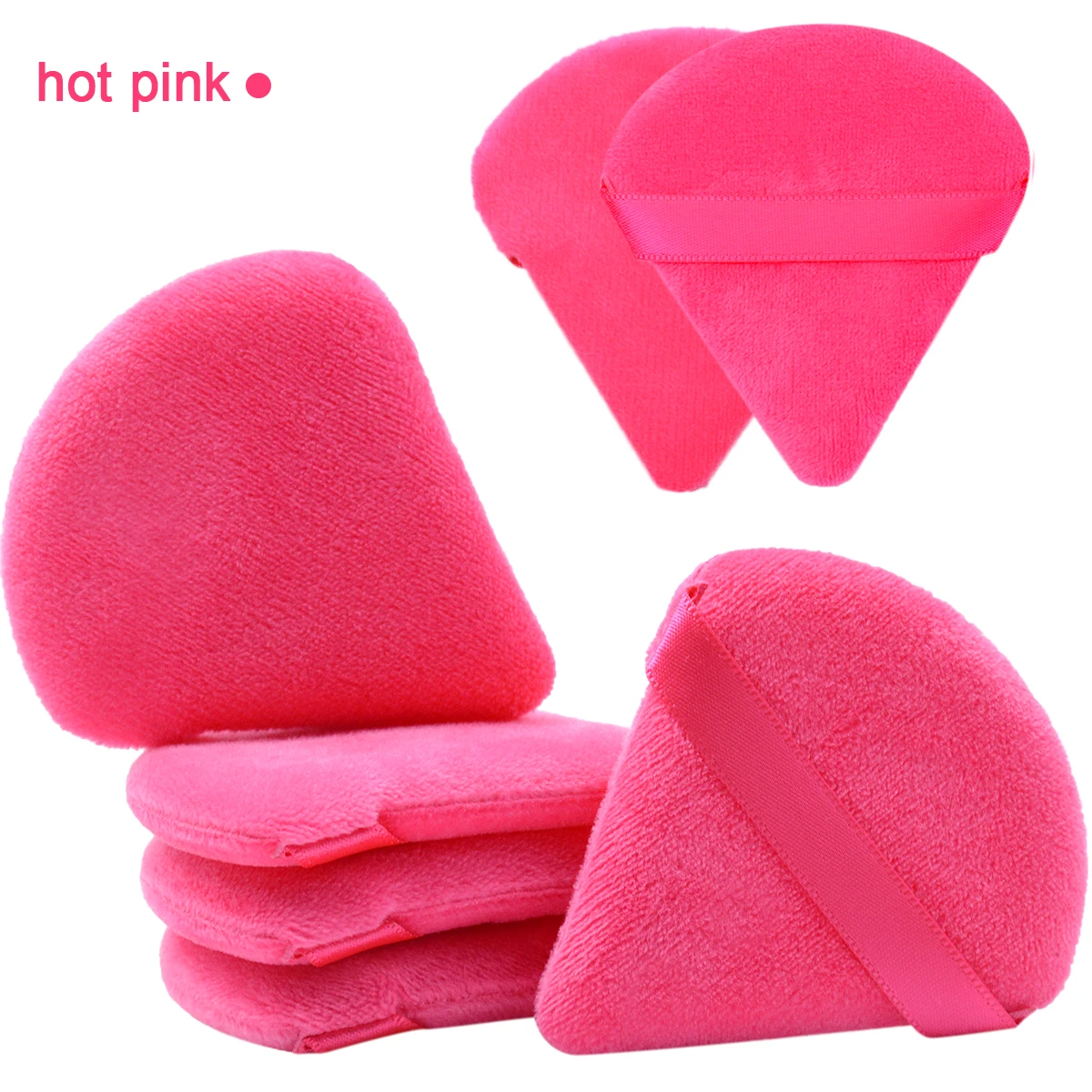 7Pcs Triangel Makeup Powder Puff Soft Velvet Cosmetic Sponges For Contouring, Eye Corners Air Cushion 3