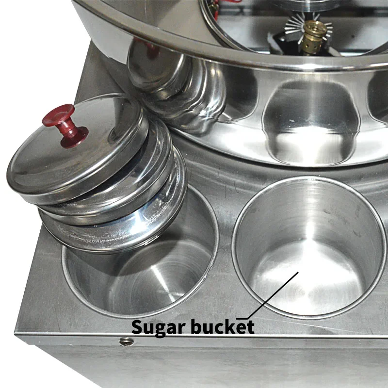 Commercial Marshmallow Machine Stainless Steel Gas Cotton Candy Maker DIY Candy Floss Machine Fancy Brushed Spun Sugar