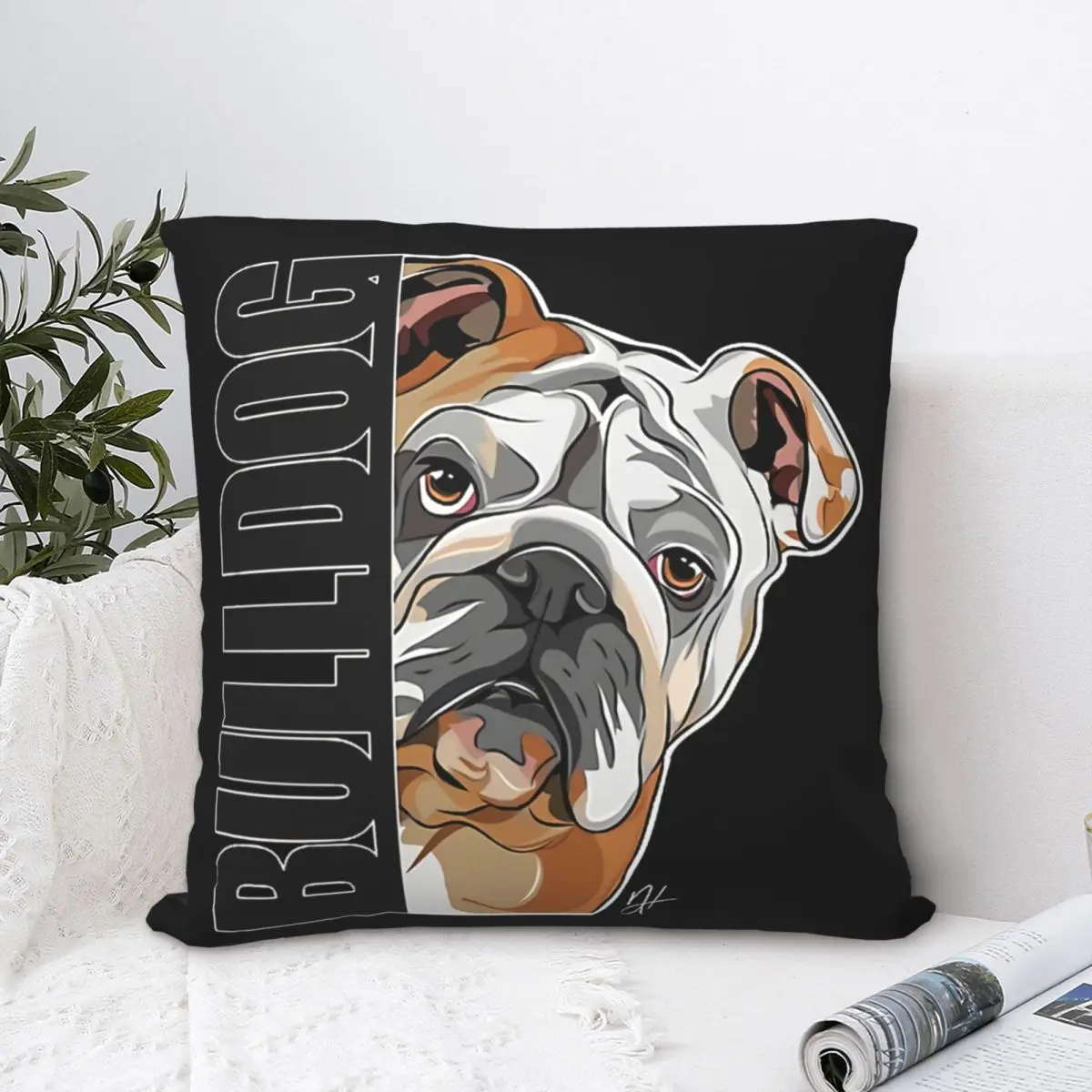 

Funny Throw Pillow Case French Bulldog Pet Cushion For Home Sofa Chair Decorative Hug Pillowcase