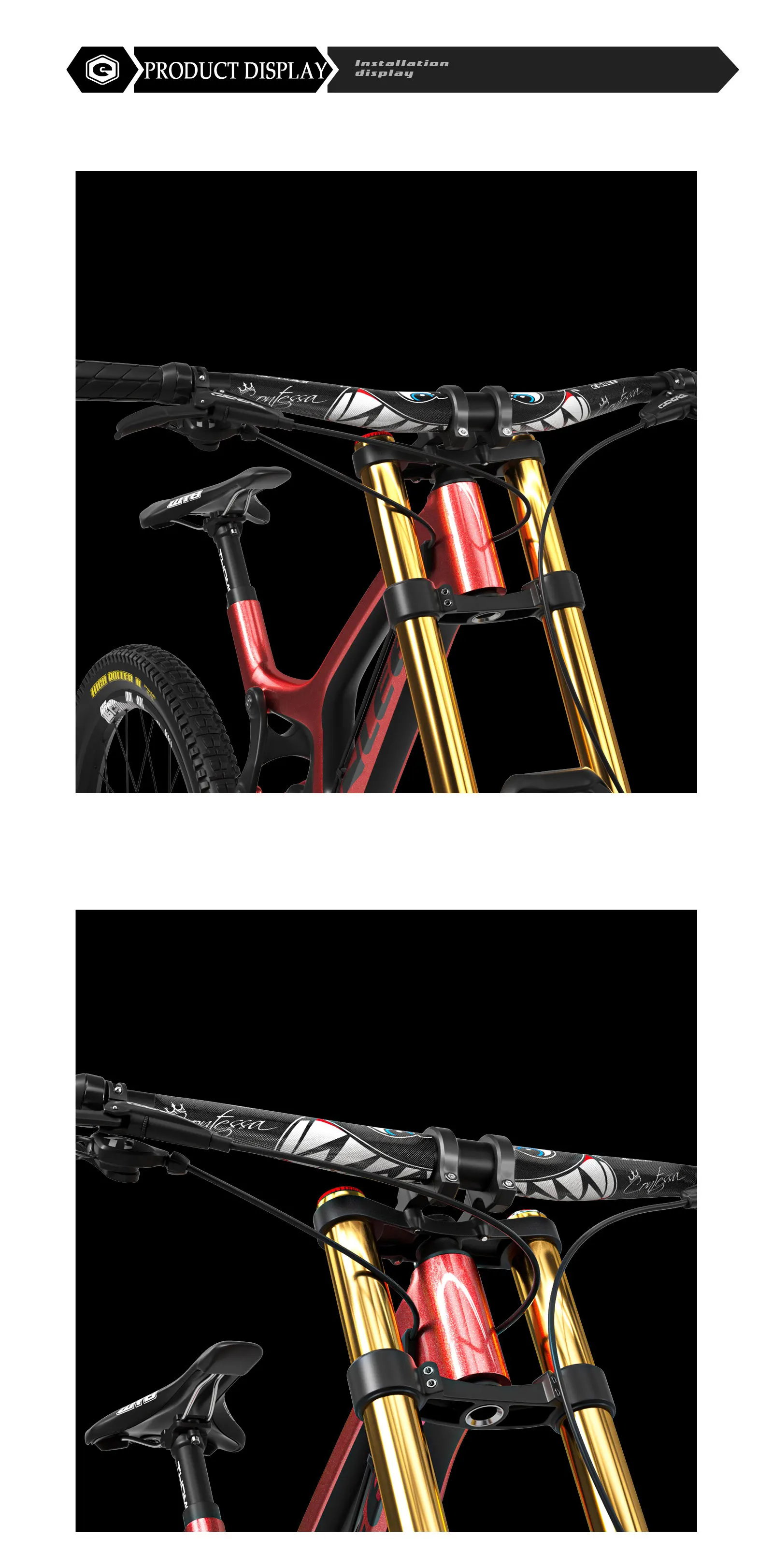 ENLEE Fahrrad Lenker Schutz Aufkleber Rennrad MTB Bike Pflege Auto Aufkleber Rahmen Schutz Film Anti-Scratch PVC Aufkleber – Detail 7