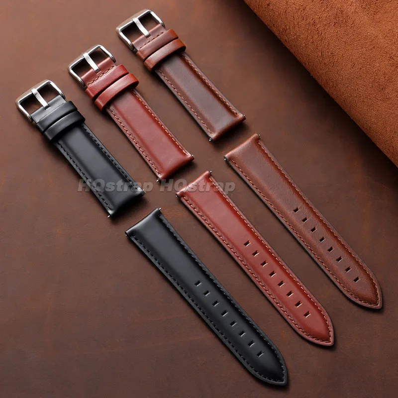 Refined Vintage Calfskin Leather Watch Strap – Quick Release, Soft and Stylish Bracelet