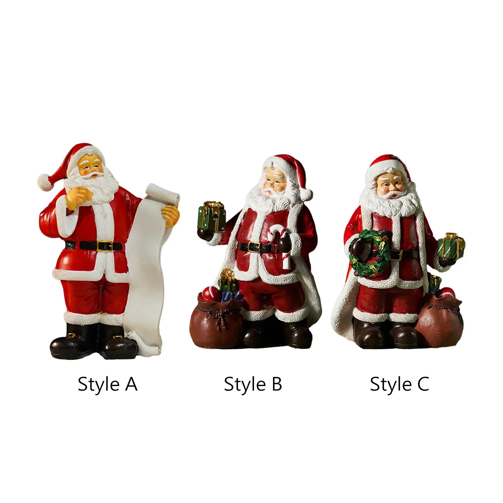 

Santa Figurine Art Craftwork Santa Statue for Yard Indoor Outdoor Farmhouse