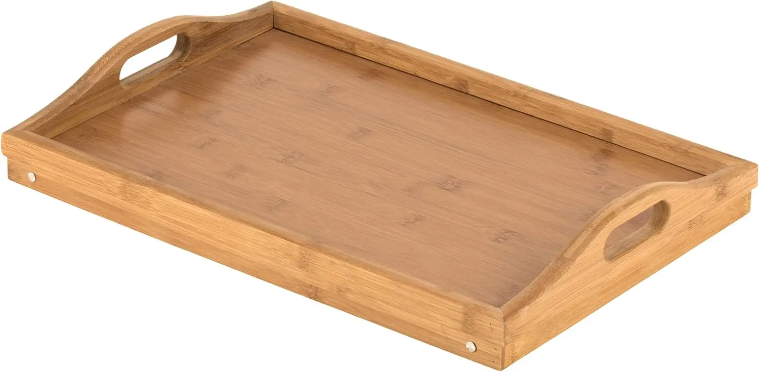 Tray with Folding Legs - Breakfast Tray with Handles - Bamboo Bed Tray for Bed, Sofa, Eating and Laptops  tray 4