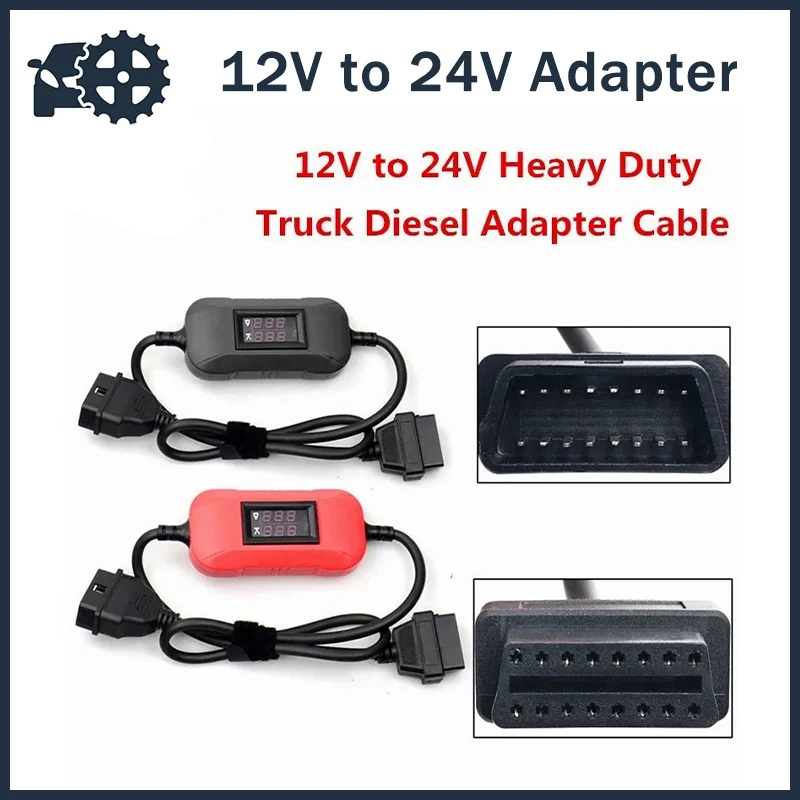 

12V To 24V Heavy Duty Truck Adapter Car Scanner for Easydiag Launch X431 Thinkdiag Golo DBSCAR THINKDIAG2 OBD2 Diagnostic Tool