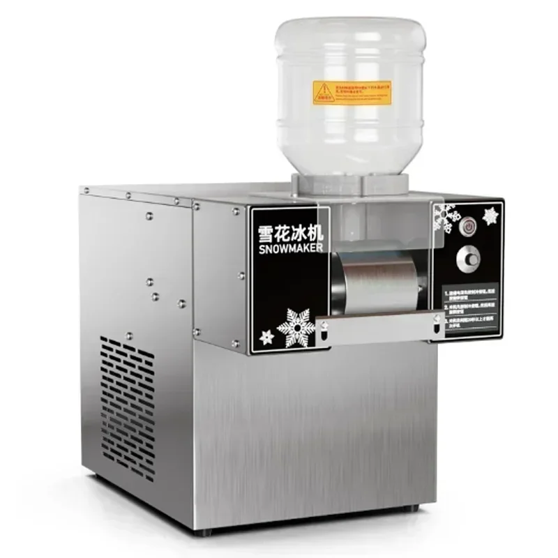 Korean Snowflake Ice Slushy Machine Small Snow Continuous Cooled Milk Mango Bingsu Shaver Smoothie Crusher