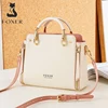 FOXER Split Leather Women Shoulder Bag Elegant Handbag 2025 Autumn Winter Female Large Tote Bag Luxury Design Crossbody Purse