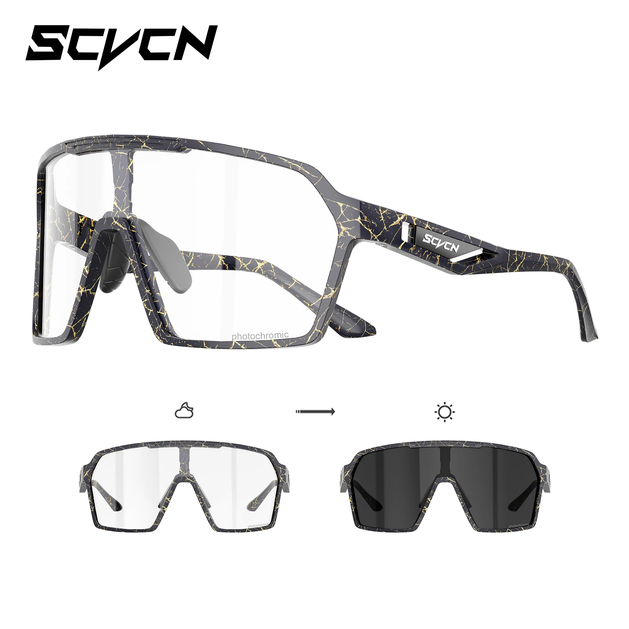 Photochromic UV400 Outdoor Sports Sunglasses