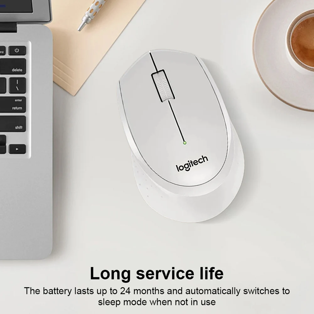 Logitech M330 Wireless Mouse Silent Mouse 1000DPI Optical 2.4GHz W/ USB Receiver Mice for Office Home Using for PC Laptop