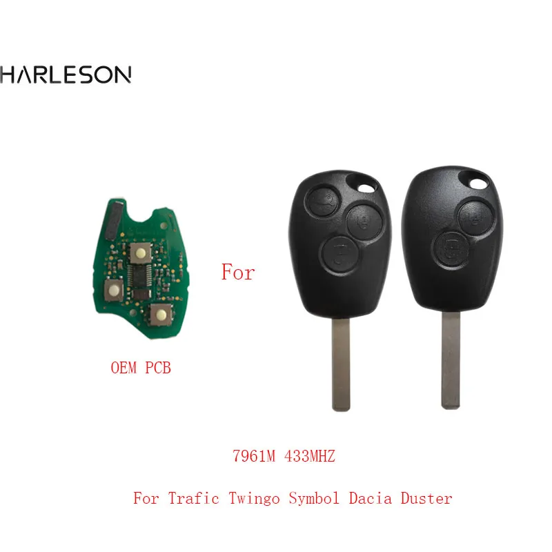 Remote Car Key OEM PCB Fob 433MHz 7961M 4A Chip For Renault Trafic Twingo Symbol Dacia Duster Logan Sandero 2012 2015 2016 remote car key fob 433mhz 7961m 4a chip for renault trafic twingo symbol dacia duster logan sandero 2012 2015 2016 va2 blade