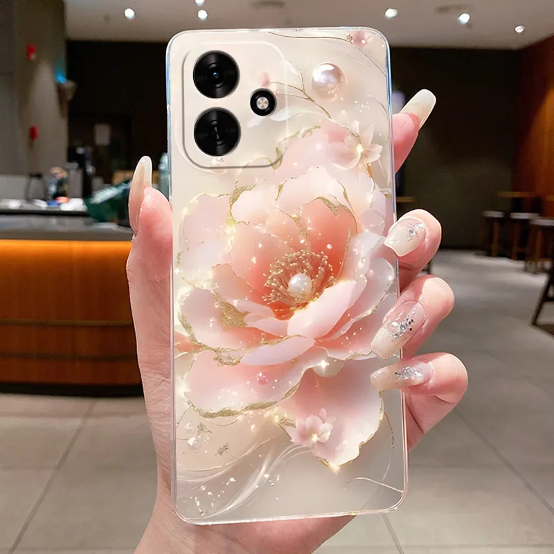 Clear Luxury Fashion Butterfly Flowers Soft TPU Silicone Phone Case