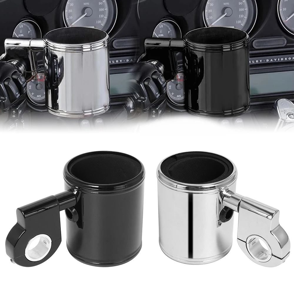 Universal Motorcycle Adjustable Cup Holder Handlebar Drink Bottle 22mm-32mm For Harley Touring Street Glide Softail Sportster motorcycle intake air cleaner filter slam venturi for harley sportster 883 xl 1200 softail dyna touring road king street glide