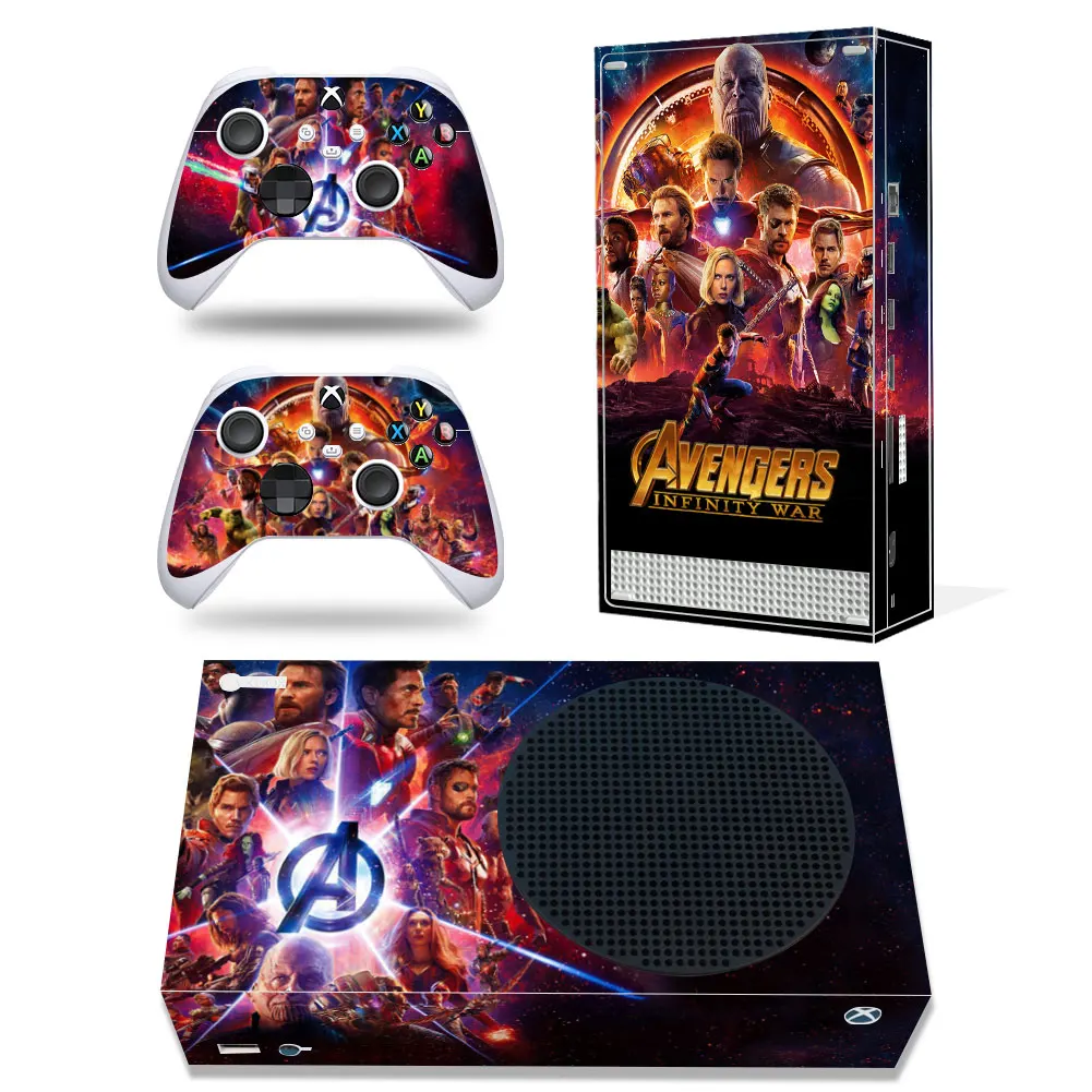 Marvel Iron Man Spiderman Skin Sticker Decal Cover for Xbox Series S Console and 2 Controllers Xbox Series S Skin Sticker Vinyl 