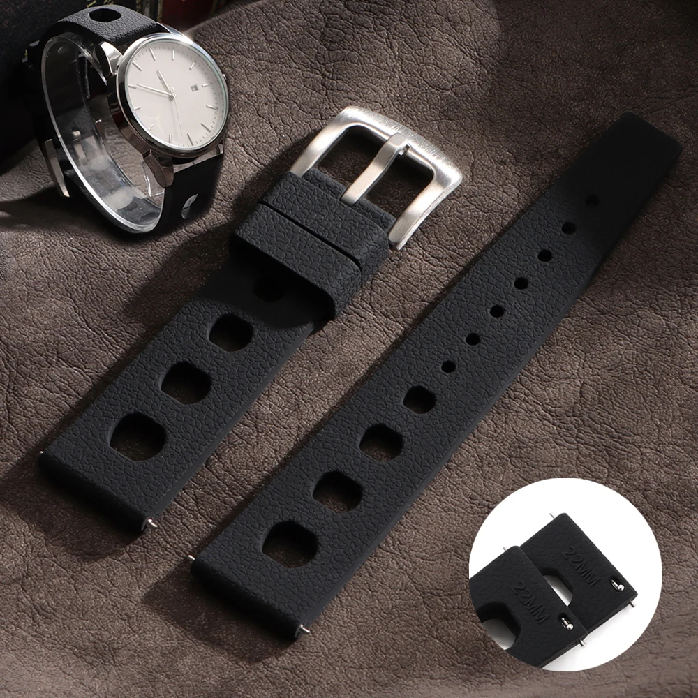 Tropical Breeze Silicone Watch Strap - Soft, Breathable, Quick Release Wristband