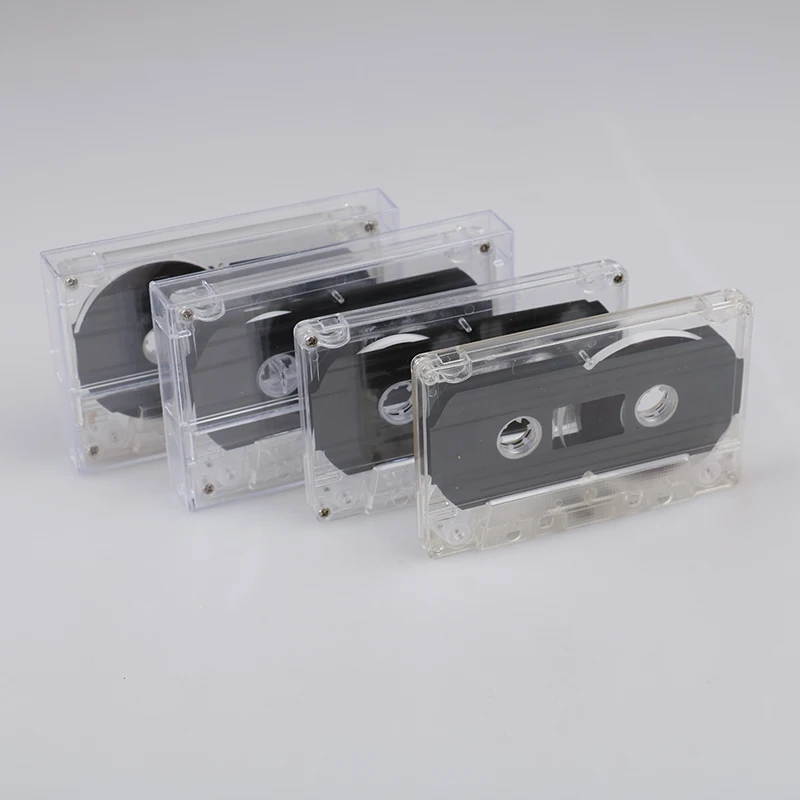 Standard Cassette Color Blank Tape Player Magnetic Audio Tape 30/45Minutes Clear Storage Box For Speech Music Recording