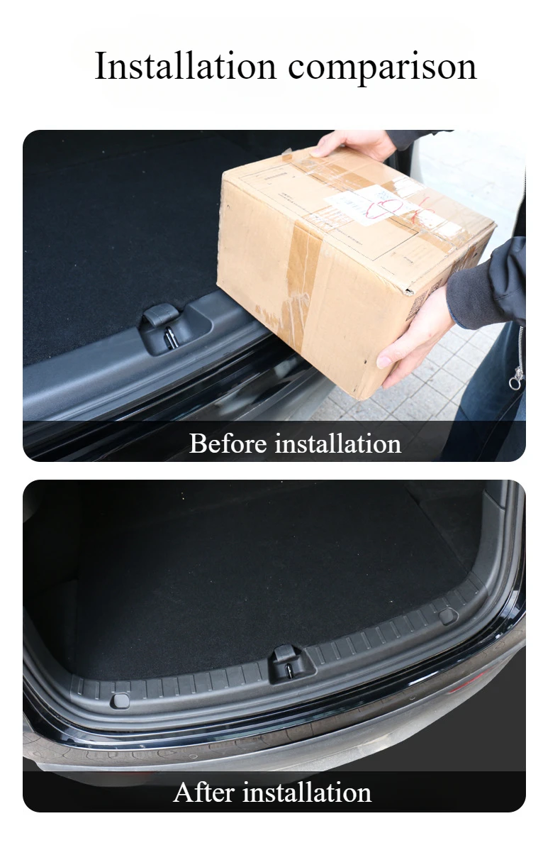 For Tesla Model Y Juniper 2025 Trunk Threshold Strip TPE Mats Sill Guard Rear Ca