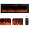 Electric Fireplace Inserts Wall Fireplace Electric with Remote Control Electric Fireplace Wall Mounted Recessed with Fake Log 1