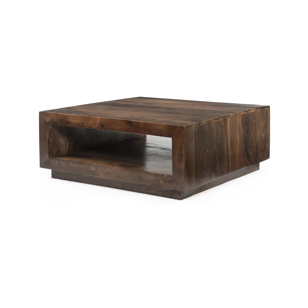 Solid Wood Coffee Table - Low Profile Design for Modern Living Spaces 2