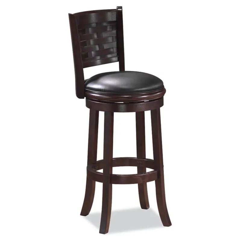 

Boraam Sumatra 24in. High Back Swivel Wood Counter Stool - Cappuccino Finish Bar Chair Stool Bar Chair Kitchen Bar Table