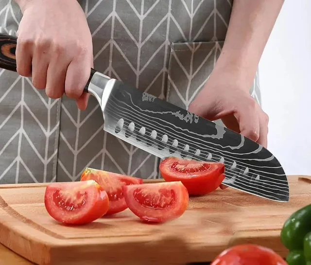 Professional ดามัสกัสมีดครัวญี่ปุ่น Santoku Cleaver มีดหั่นสแตนเลส Boning มีด Butcher Cleaver มีด 2 Professional ดามัสกัสมีดครัวญี่ปุ่น Santoku Cleaver มีดหั่นสแตนเลส Boning มีด Butcher Cleaver มีด 2
