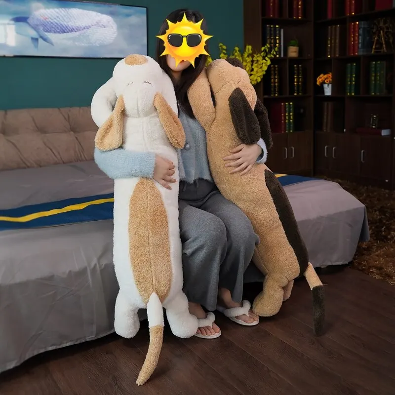 85cm Lovely Soft Down Cotton Dog Plush Pillow Doll Stuffed Pet Doll Baby Sleep Pillow Accompany Gift for Girlfriend 2