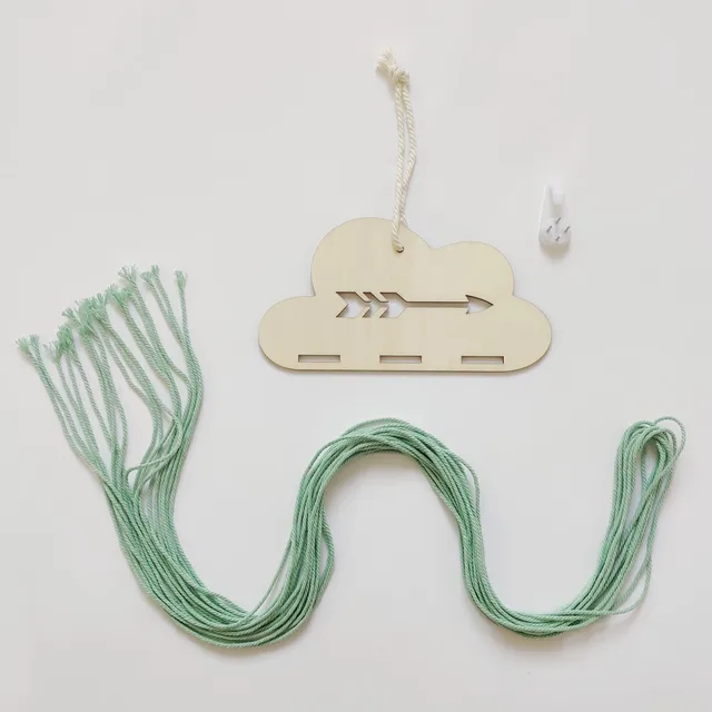 INS Nordic Wooden Cloud Baby Hair Clips Holder Princess Girls Hairpin Hairband Storage Pendant Jewelry Organizer Wall Ornaments H