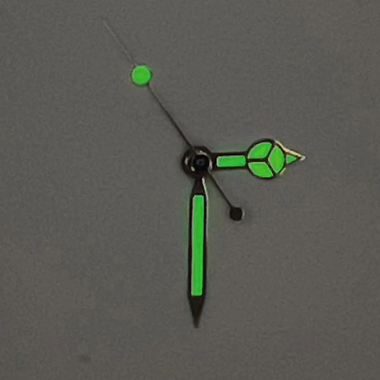 Watch Hands Orange Needles Green Luminous