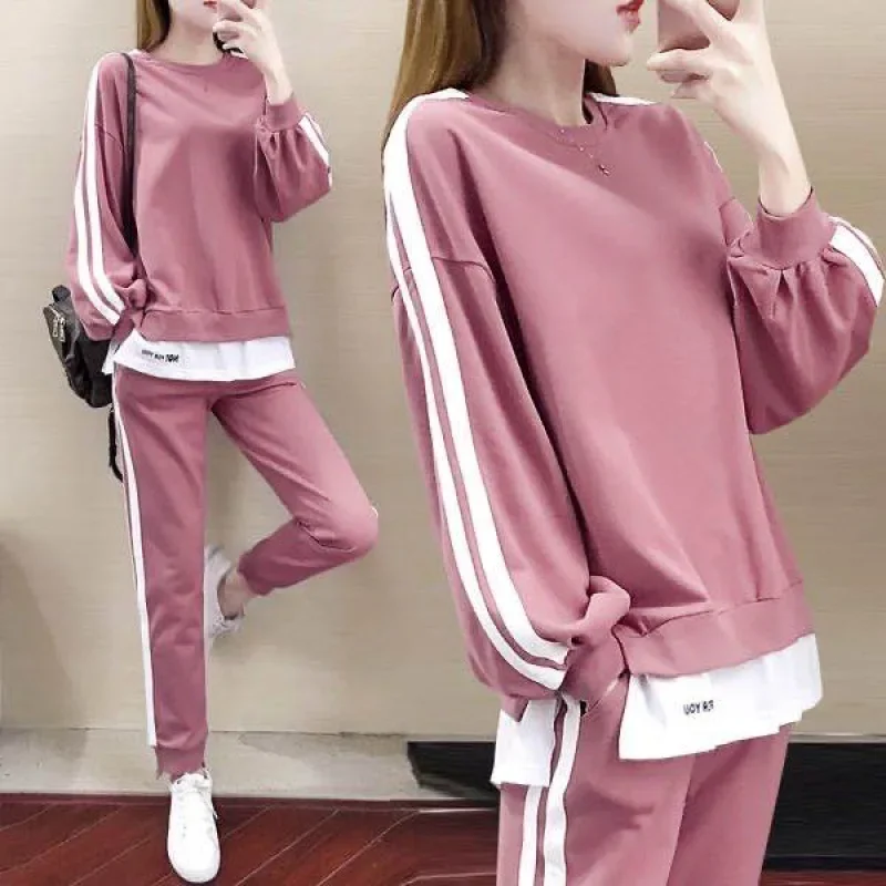 Plus Size Casual Sport Sweatsuit Set