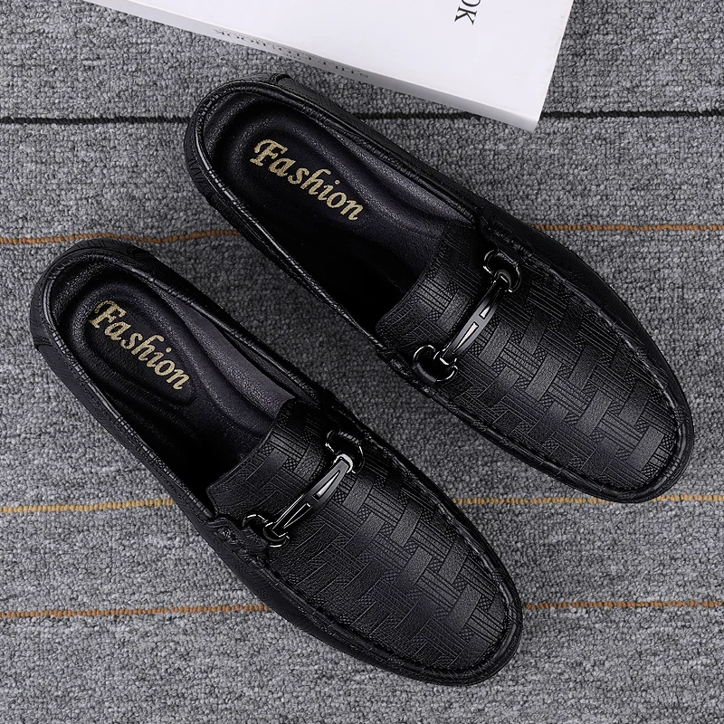 Brand Men's Classic Genuine Leather Loafers Men's Anti slip Driving Shoes Men's Casual Shoes Senior Moccasins Office Shoes