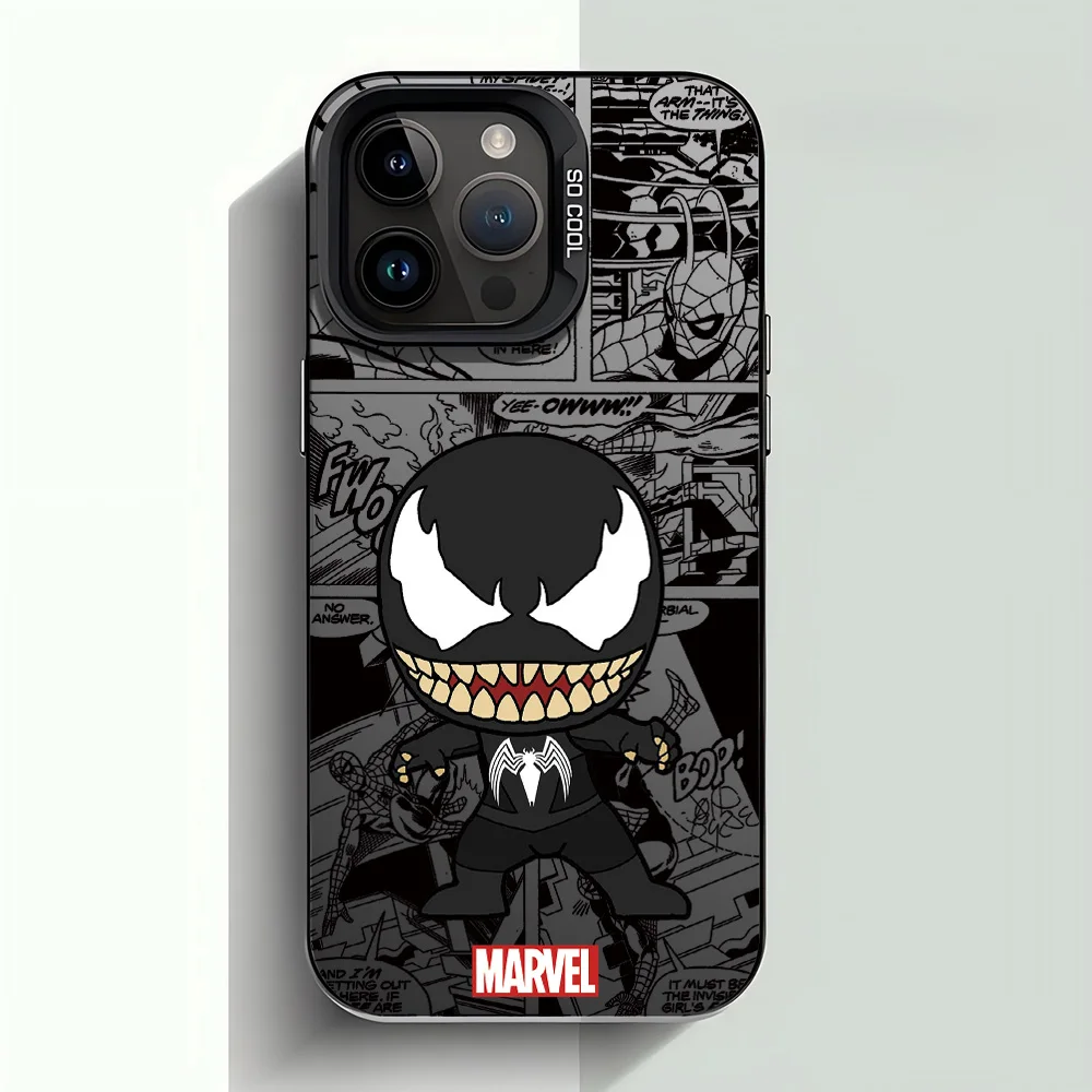 Sleek Anti-Fall Matte Back Cover – Cool Superhero Inspired Design