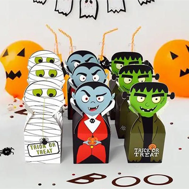 9 Pz/Lotto Cadavere Mummy Ghost Halloween Candy Chocolate Box Treat Or Trick Kids Favors Festival Event Decorazioni Per Feste Forniture