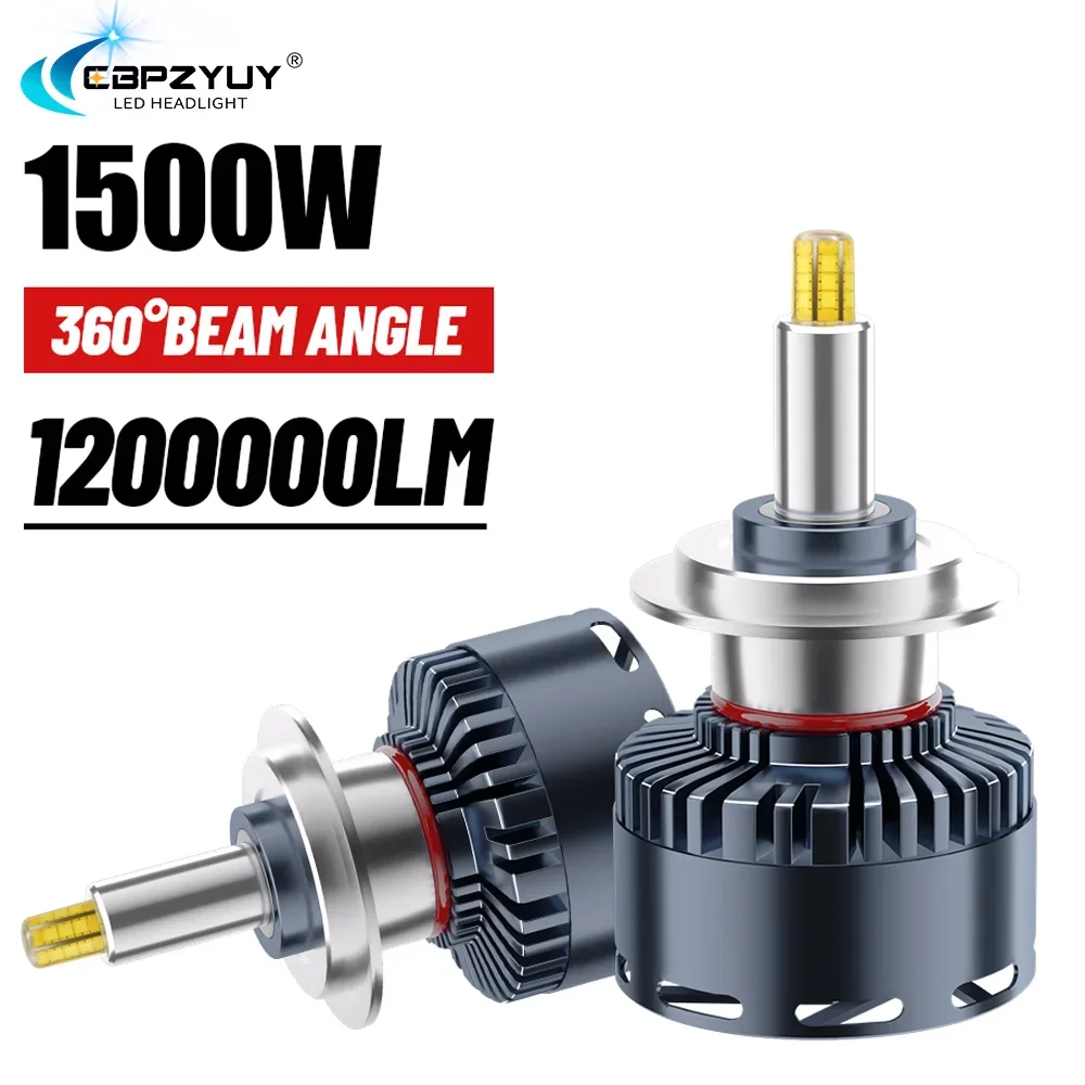 

CBPZYUY H7 LED 360 Canbus 1500W 1200000LM H11 H1 9005 HB3 9006 HB4 H8 9012 HIR2 H4 LED Headlight Car Lights 6000K Headlamp Bulbs