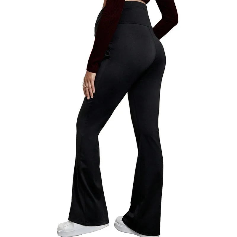 Maternity Pants Summer Maternity Ice Silk Pants Summer Maternity Wear Wide-leg Pants Thin Outer Wear Loose Pleated Pants 3