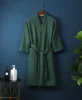 Robe en coton éponge pour printemps et été, Robe du matin fine, peignoir gaufré à manches longues, serviette de bain de beauté d'hôtel pour Couples