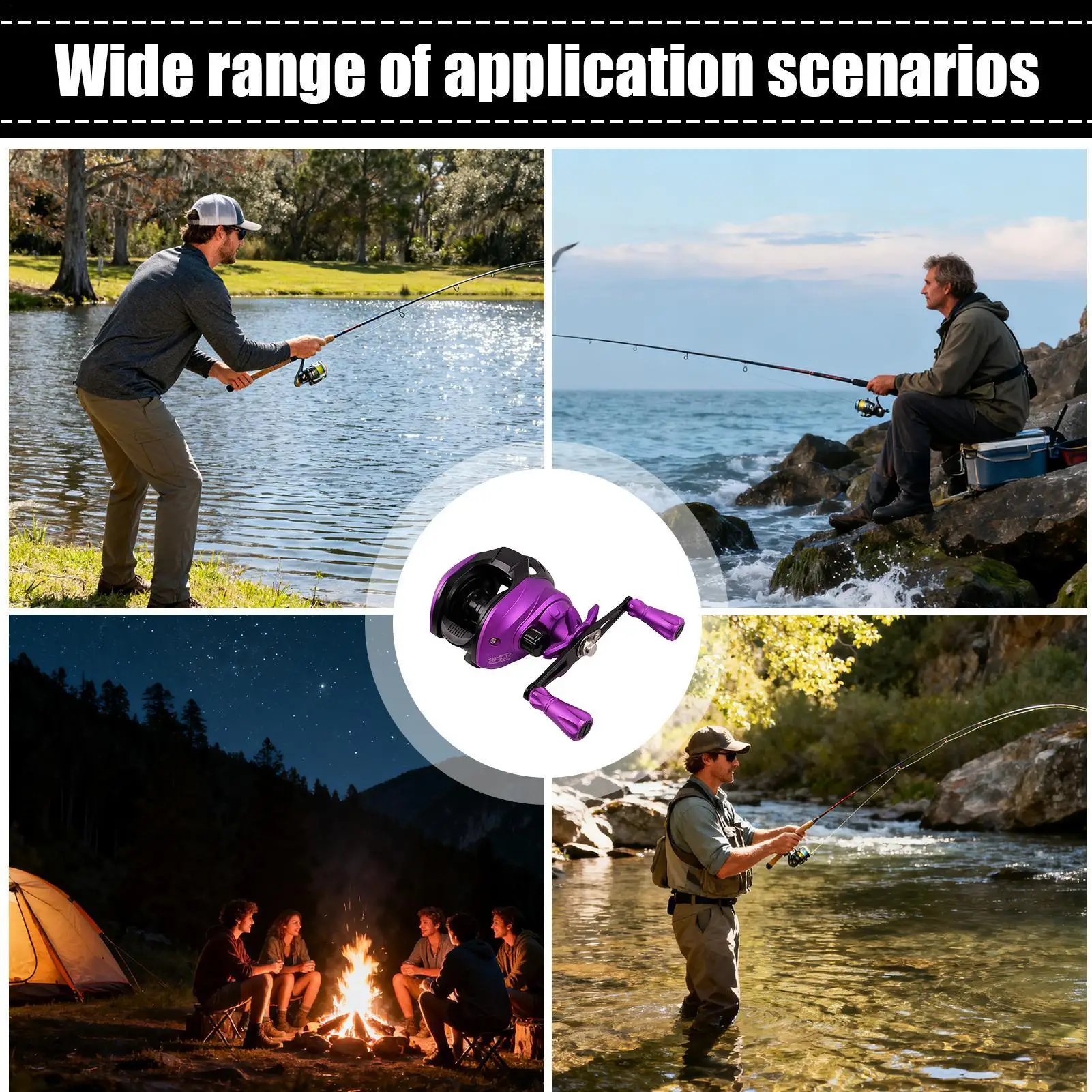 Fishing Casting Reel Prevents Twisting Angling Saltwater Freshwater Fishing Reel For Crappie Walleye Cod Trout Pike Bluegill