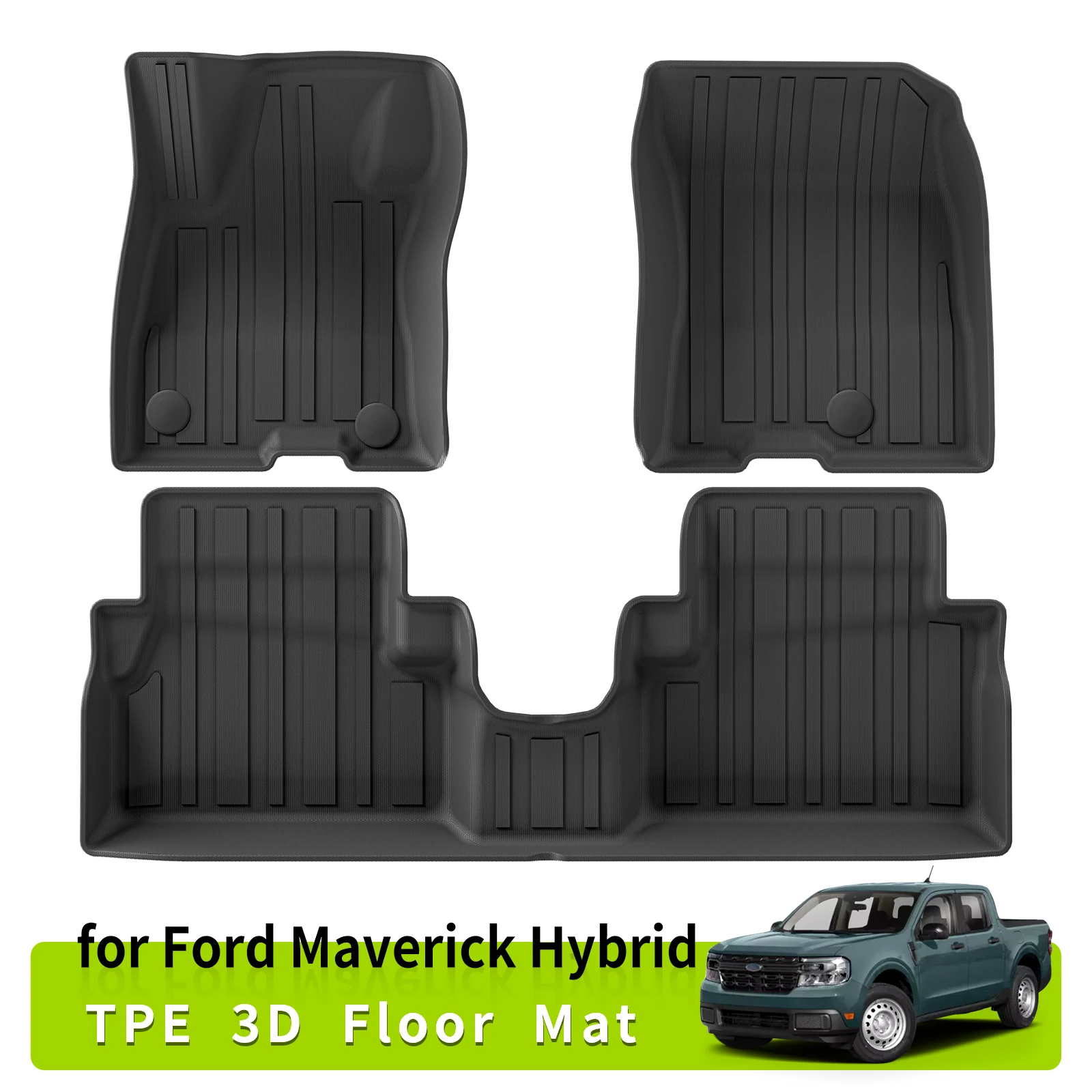 3DFloorMatsforFordMaverickHybridAntiSlipWaterproofAccessories