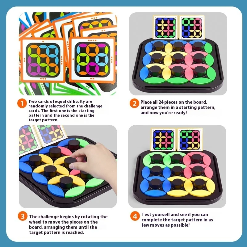 2024 Rotating Leaf Chess Logic Thinking Board Game Toy Parent Child Interactive Card Puzzle Toys Children's Birthday Gifts 4